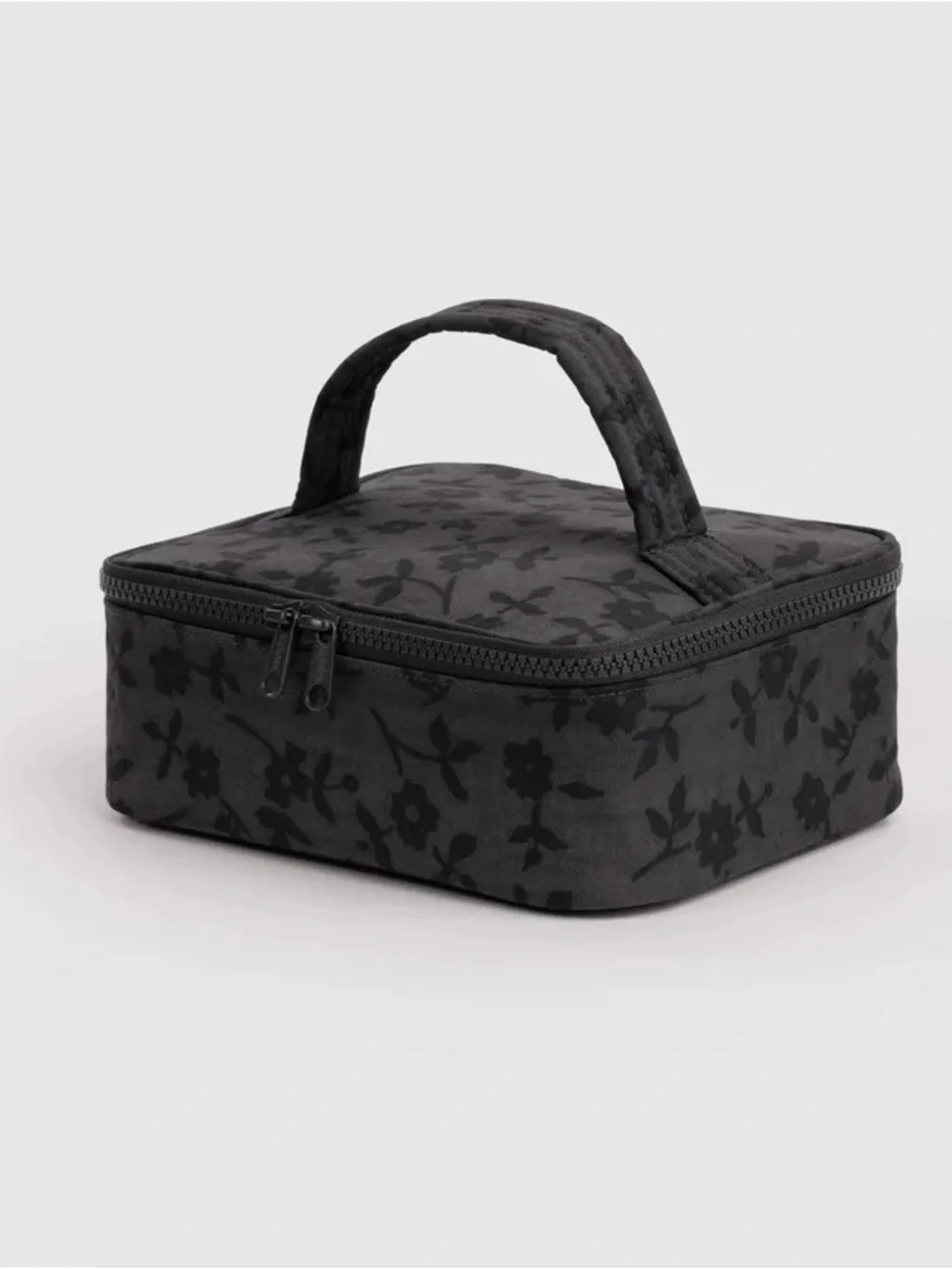 Baggu Small Cosmetic Case in Charcoal Ditsy, NEW